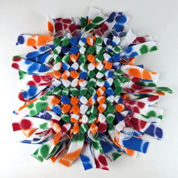 NEW Mini Dog/Cat Snuffle Mat - Multicolor Polka Dot #51 - Picture 3 of 3